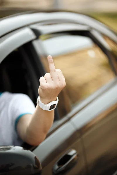 Aggression on the road — Stock Photo, Image