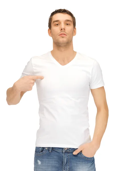 Hombre guapo en camisa blanca — Foto de Stock