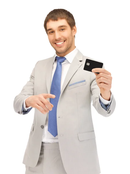 Homme d'affaires avec carte de crédit — Photo