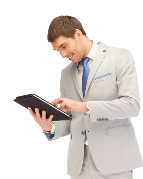 Happy man with tablet pc computer Stock Picture