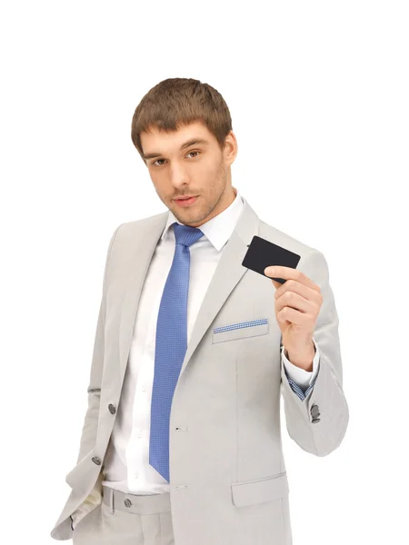 Zakenman met credit card — Stockfoto