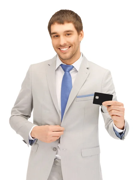 Biznesmen z karty kredytowej — Zdjęcie stockowe