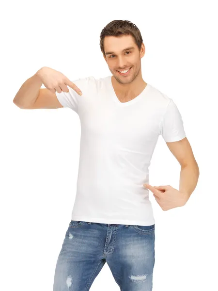 白いシャツでハンサムな男 — ストック写真