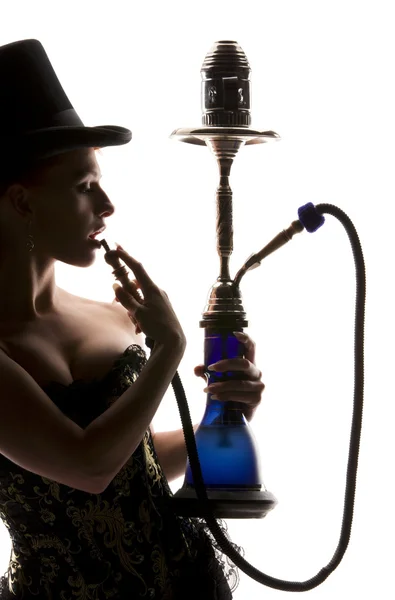 Woman with hookah — Stock Photo, Image