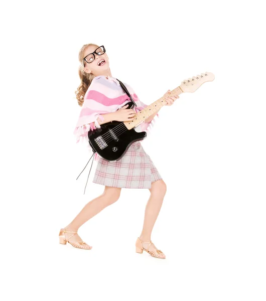 Gitarr flicka — Stockfoto