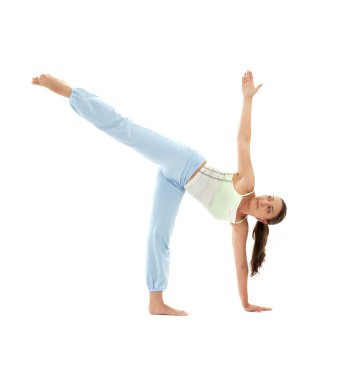 Ardha chandrasana half moon pose clipart