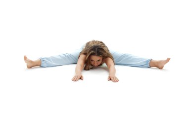 Upavistha konasana wide-angle seated forward bend clipart