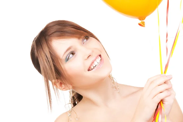Feliz adolescente con globos — Foto de Stock
