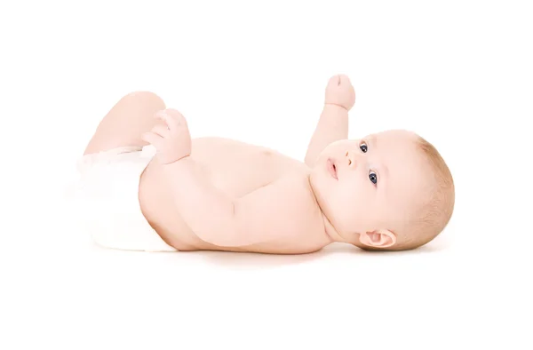 Erkek bebek bezi içinde döşeme — Stok fotoğraf