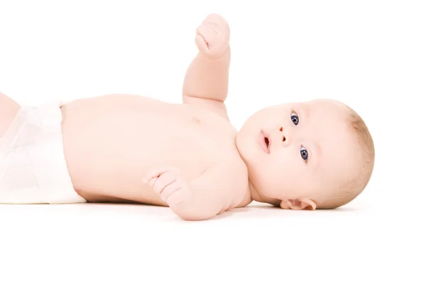 Colocación bebé niño en pañal —  Fotos de Stock