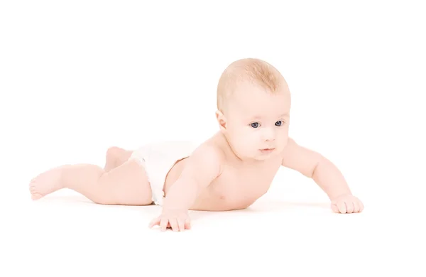 Laying baby boy in diaper — Stock Photo, Image