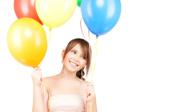 Szczęśliwy nastolatka z balonów — Zdjęcie stockowe