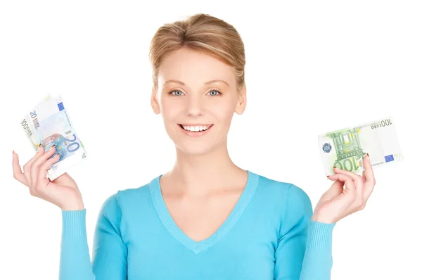 Mujer encantadora con dinero —  Fotos de Stock