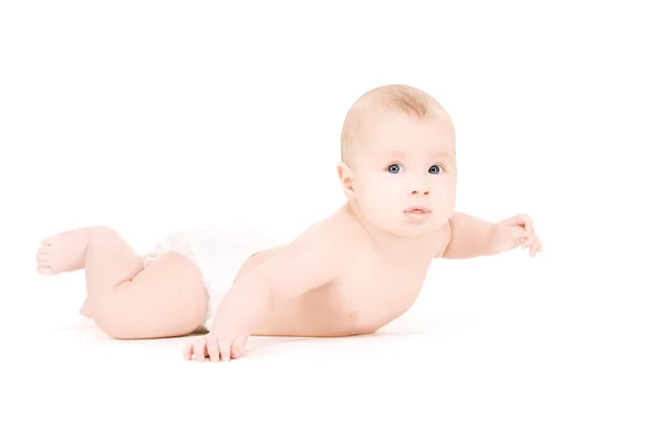 Colocación bebé niño en pañal —  Fotos de Stock