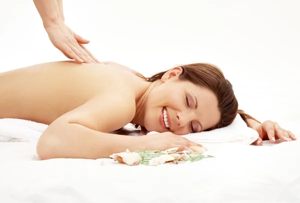 Zadowolony masażu — Zdjęcie stockowe