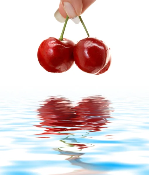Våt cherry — Stockfoto