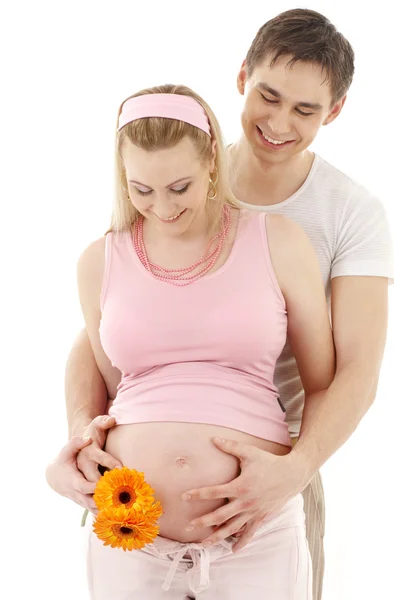 Casal esperando pelo bebê — Fotografia de Stock