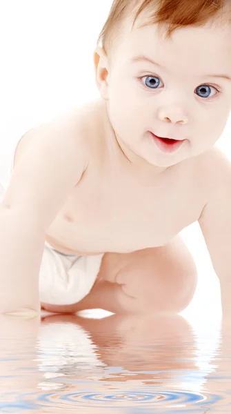 Portrait of crawling baby boy — Stock Photo, Image