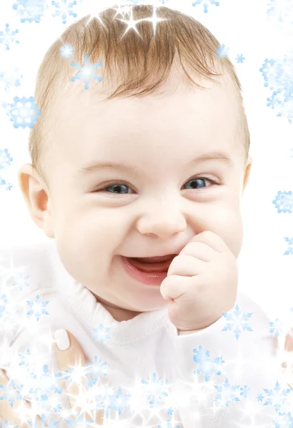 Skrattande bebis — Stockfoto