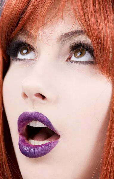 紫色の唇 — ストック写真