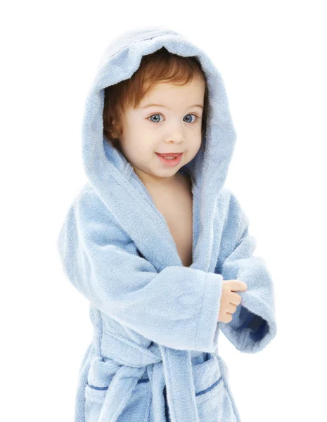 Babyjongen in blauw gewaad — Stockfoto
