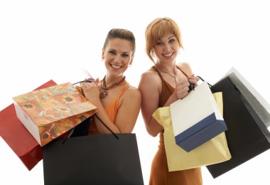 Shopping girls clipart