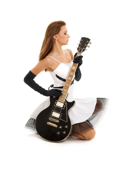 Guitarra negra — Foto de Stock