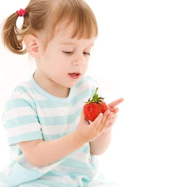 イチゴの女の子 — ストック写真