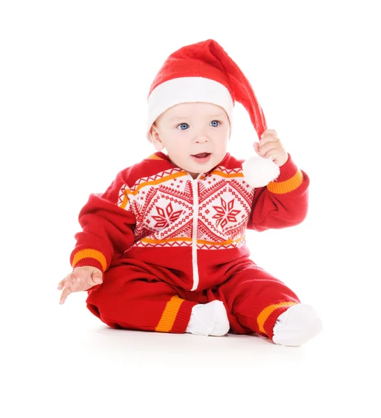 Санта помічник дитини — стокове фото