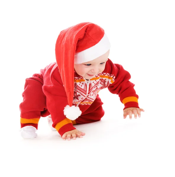 Santa helper baby — Stock Photo, Image