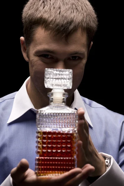 stock image Man with a bottle