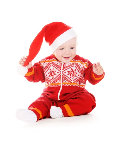 Santa helper baby — Stockfoto