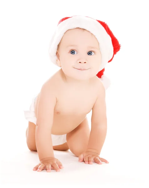 Santa ajudante bebê — Fotografia de Stock