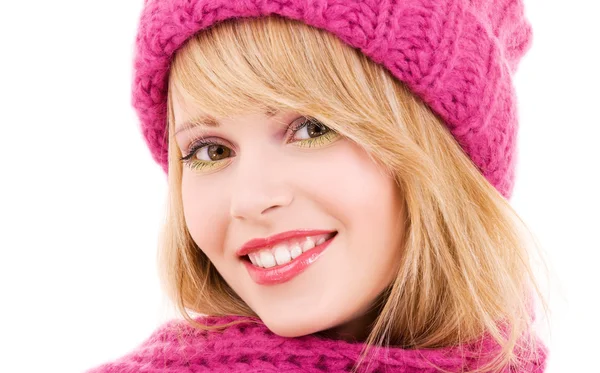 Happy teenage girl in hat Royalty Free Stock Images