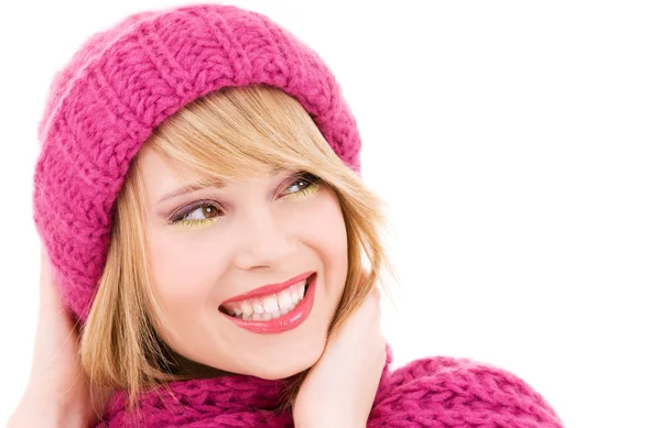 Happy teenage girl in hat Stock Picture