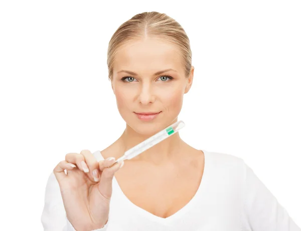 Female doctor with thermometer — Stock Photo, Image