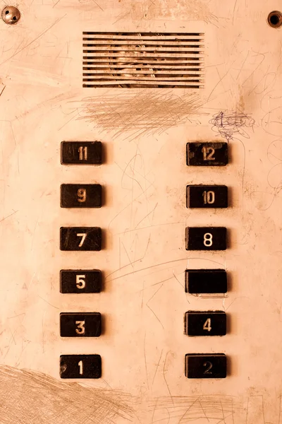 stock image Old elevator panel