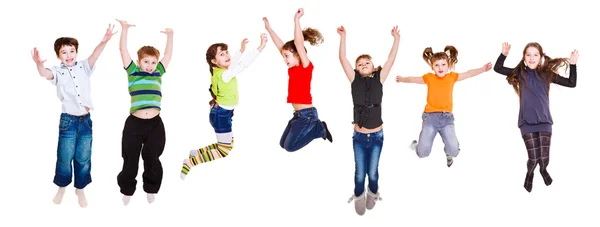 Jumping děti — Stock fotografie