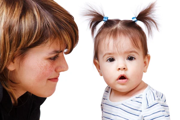 Woman looking at her daughter — Stock Photo, Image