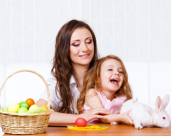 Playing with Easter bunny — Stock Photo, Image