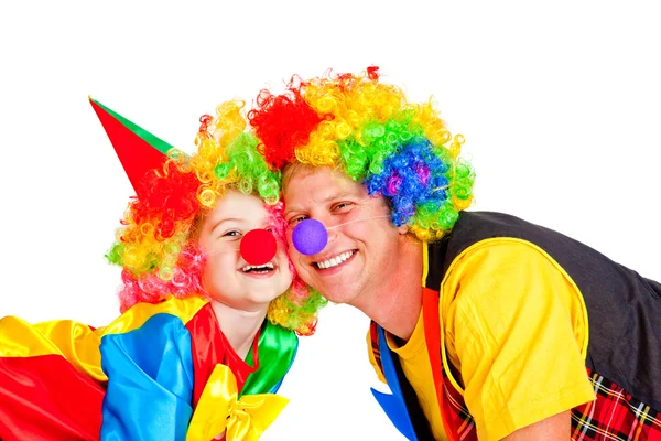 Lachende clowns — Stockfoto