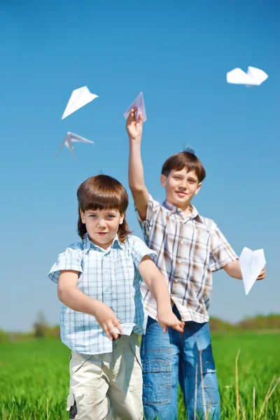 Paper airplanes — Stock Photo, Image