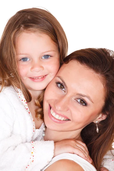 Young woman and little girl Stock Image