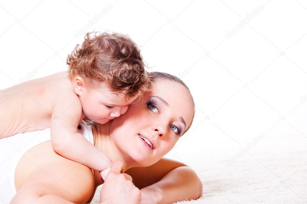 Woman and her baby