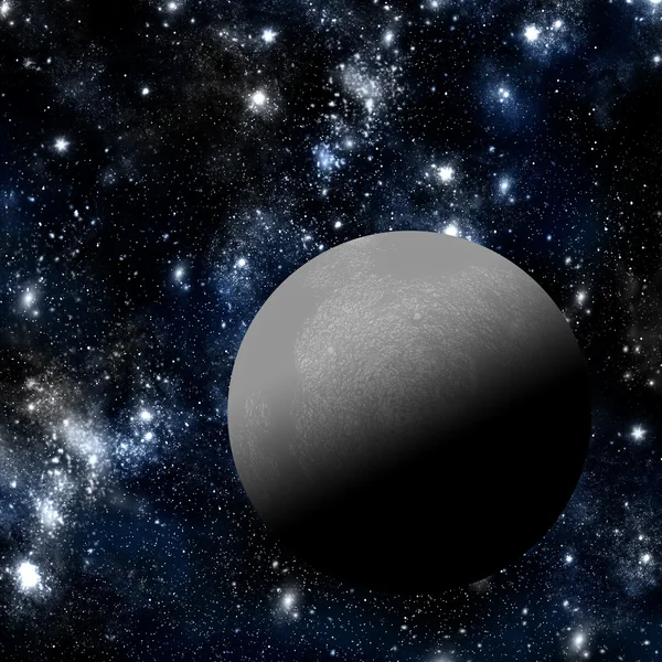 Moon med rymden bakgrund — Stockfoto