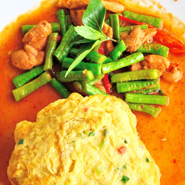 Omelett med curry — Stockfoto