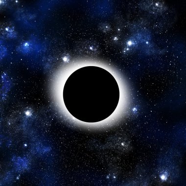 Solar Eclipse with Orion background clipart