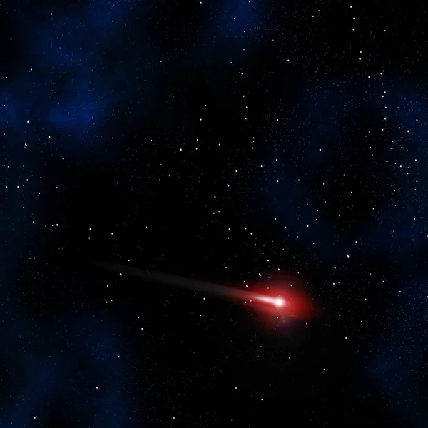 在夜空中的彗星 — 图库照片