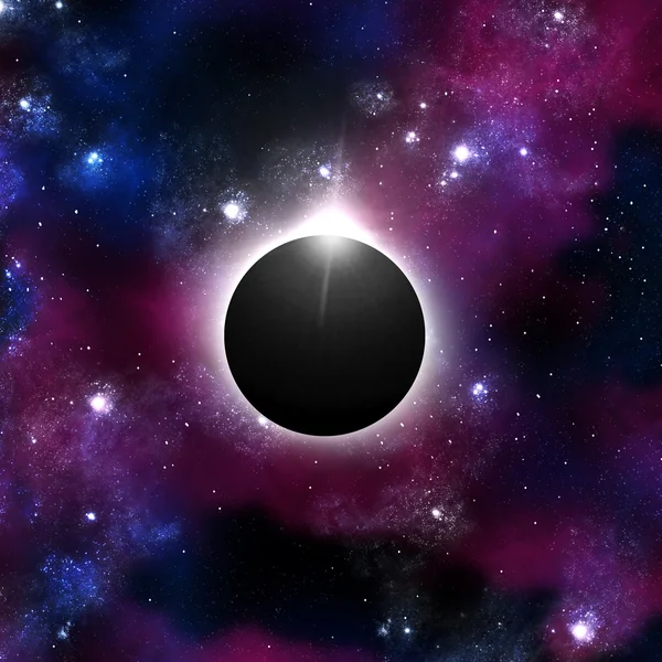 Anel de diamante de eclipse solar com Orion — Fotografia de Stock