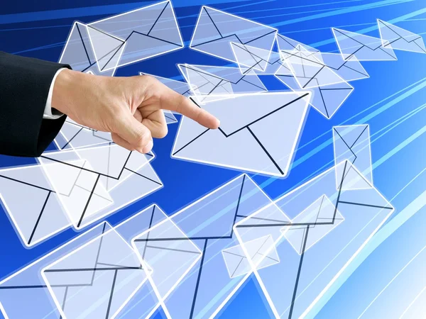 Kies e-mailadres met spam e-mail — Stockfoto